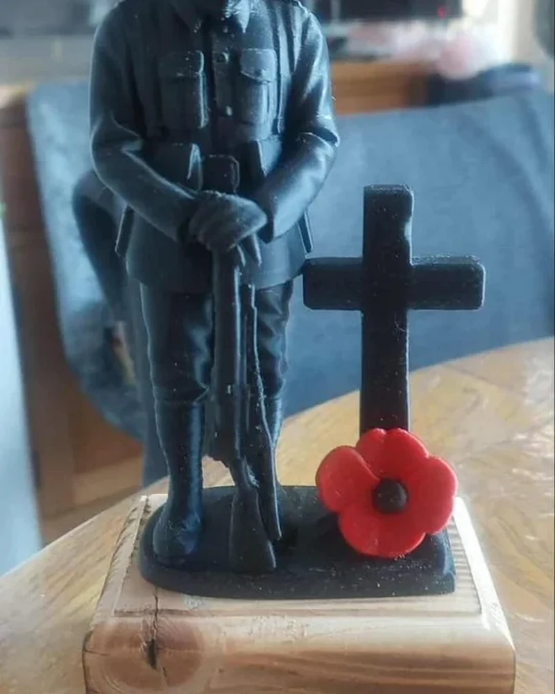 Approved custom remembrance figure project from JB 3D Printing
